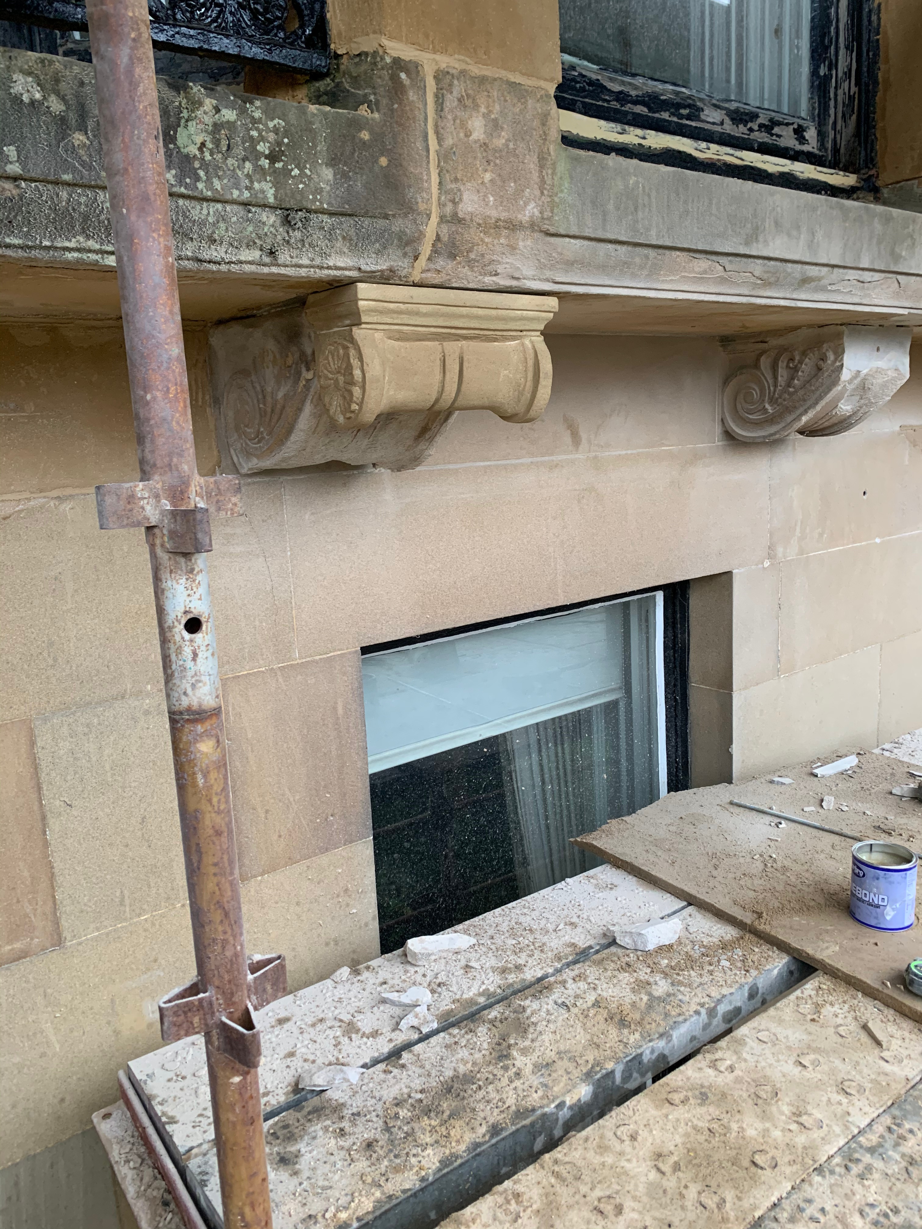 Stone corbel carving replacement